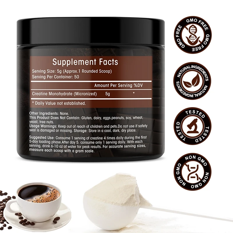 Creatine Monohydrate Powder - Kexinsh Créatine Poudre Saveur de Café