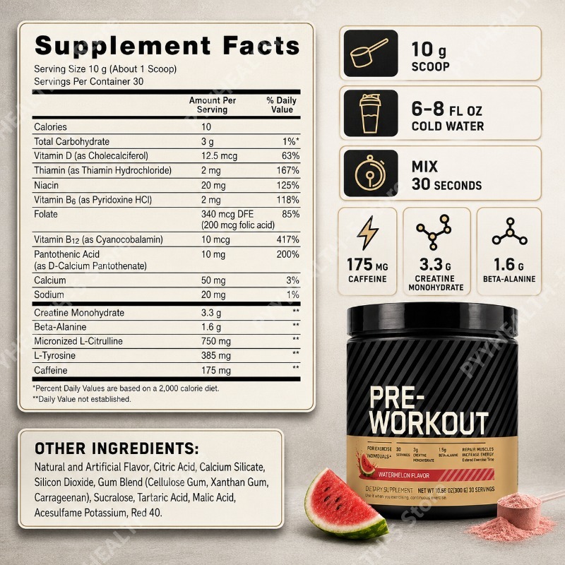 Poudre pré-entraînement avec c - Creatine Monohydrate Powder avis et prix