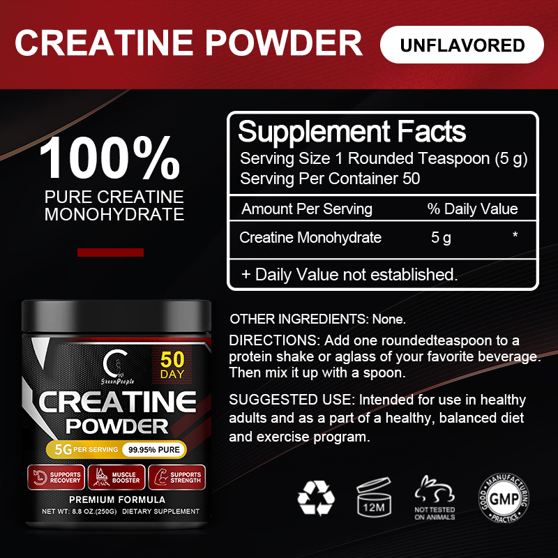 GPGP GreenPeople poudre de mon - Creatine Monohydrate Powder avis et prix